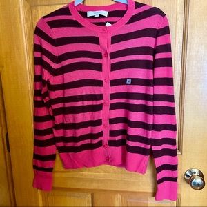 New Loft Pink Striped Cardigan